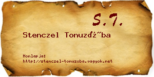 Stenczel Tonuzóba névjegykártya